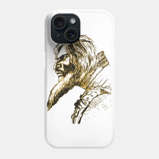 The Evil Count - Man With a Beard - Black & Gold Phone Case