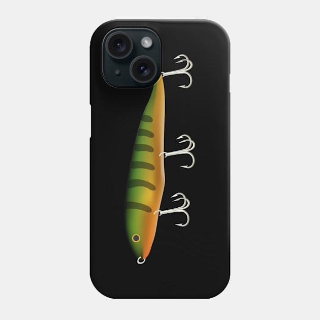 Fish lure with hooks Phone Case by Wild Catch
