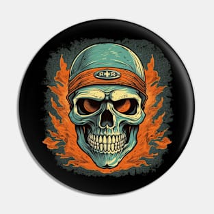 Extreme Sport Skull Athlete Pin