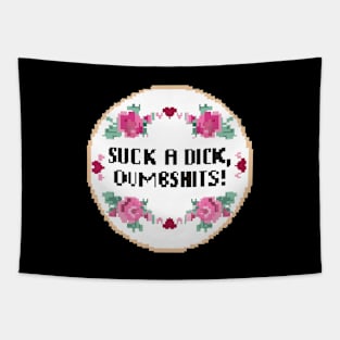 Suck a Dick - Funny Cross Stitch Tapestry