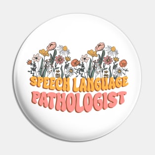 Speech Therapy tee Speechie SLP Language Pathologist Gift Sign Language tee Language Pathology Graduation Sweats Speech Therapist Gift Retro Groovy Pin