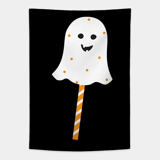 Happy Halloween gifts sweet ghost candy cartoon cute Tapestry by sofiartmedia