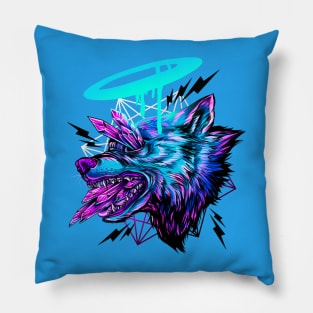 Crystal Wolf Pillow