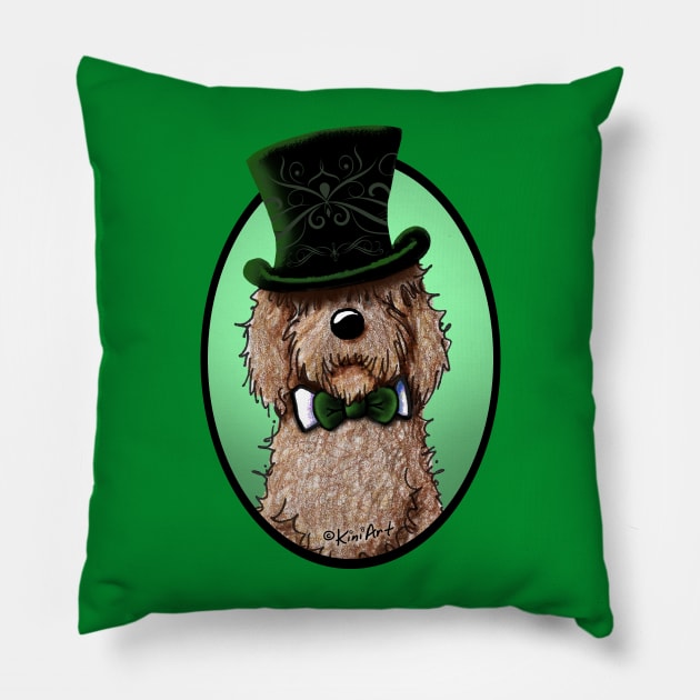 Fancy Chocolate Doodle Pillow by KiniArt