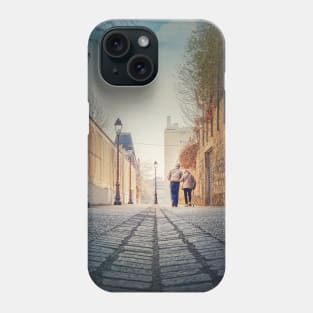 senior couple walking Phone Case