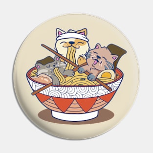 Ramen and Cats Pin