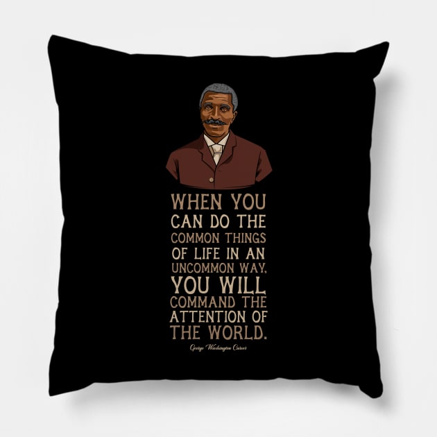 George Washington Carver Quote Gift for Black History Month Pillow by HistoryMakers