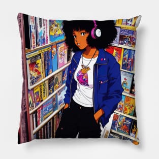 Lost in Lofi Radio Hip hop Music - anime lofi music aesthetic Anime Pillow