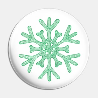 Snowflake (teal) Pin