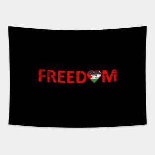 We Want Freedom Of Palestine By Heart Stop Killing Tapestry