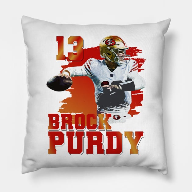 Brock Purdy Pillow by Aloenalone