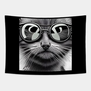 Cat with Sunglass Tapestry