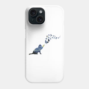 Starry Night Cat Van Gogh For Cat Lovers - Cat Butterfly Phone Case