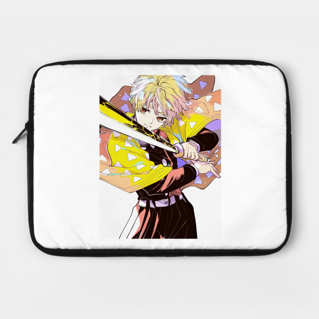 Wallpaper Zenitsu Agatsuma Kimetsu No Yaiba Manga Laptop Case Teepublic For Android