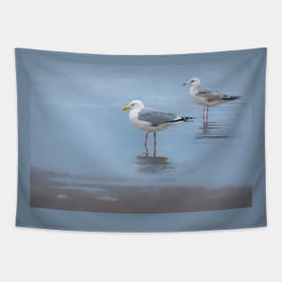 Seagulls At Boca Chica Beach Tapestry