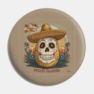 Potato Calavera Pin