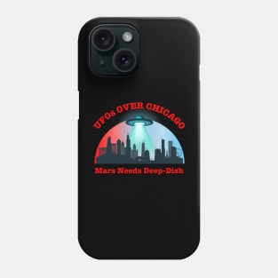 UFOs Over Chicago Mars Needs Deep-Dish Phone Case