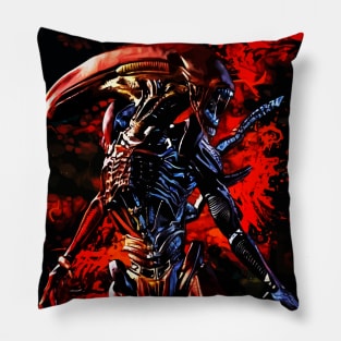 Red Alien Pillow