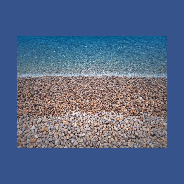 Pebble rocks beach by psychoshadow
