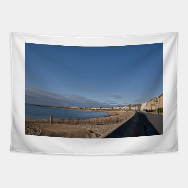 Newbiggin Bay in Northumberland Tapestry by Violaman