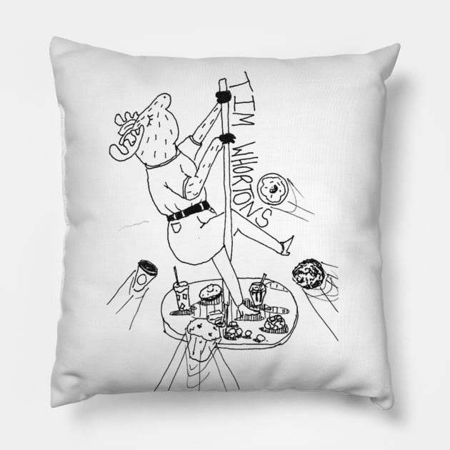 Tim Whortons Pillow by Animal Surrealism