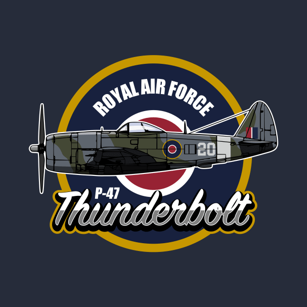 RAF P-47 Thunderbolt by Tailgunnerstudios