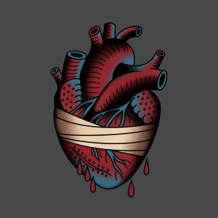 Broken Heart Traditional Tattoo Flash T-Shirt