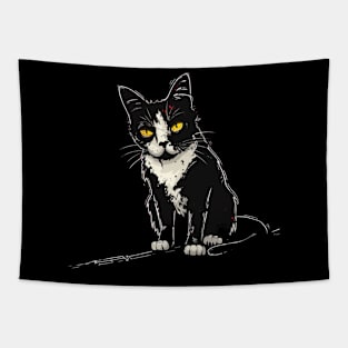 Catzilla Cat Roars Tapestry