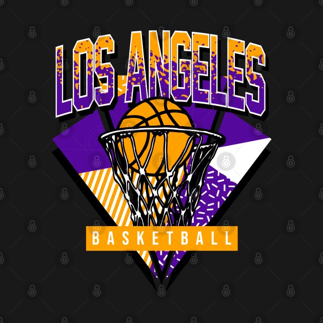 Los Angeles 90 Basketball Throwback by funandgames