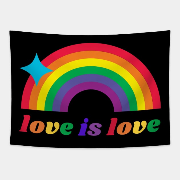 Love is Love Rainbow Tapestry by sexpositive.memes