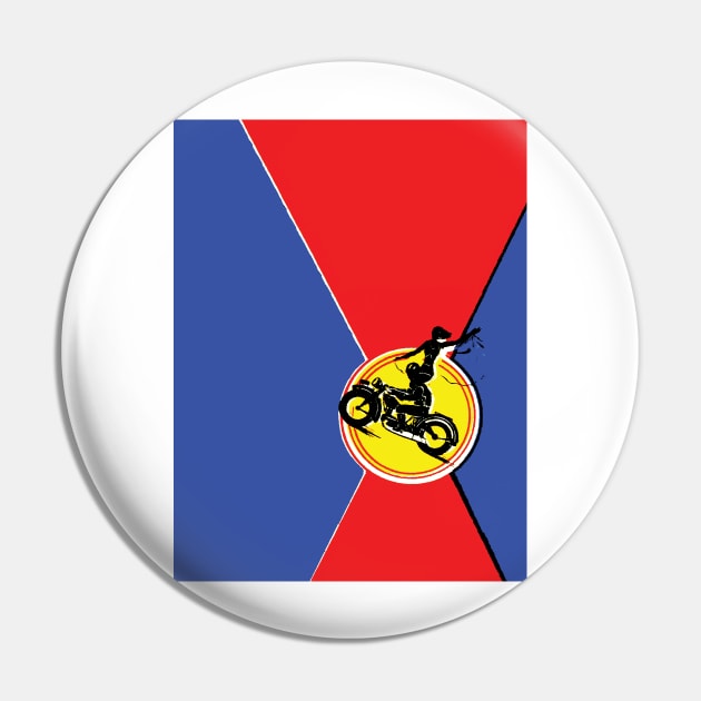 Vintage Circus Motorcycle Show Advertisement Pin by Hashtagified