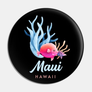 Maui Hawaii Coral Reef Tropical Fish Pin