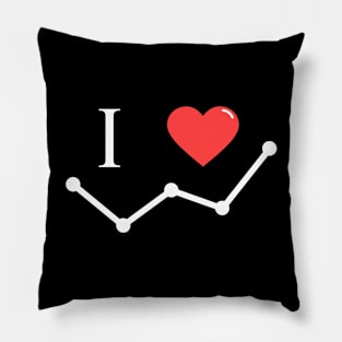 Funny Data Analyst I Heart Data Lovers Women Data Teachers Pillow
