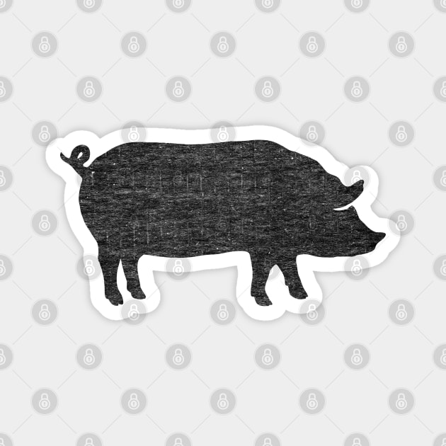 Pig Silhouette Magnet by Coffee Squirrel