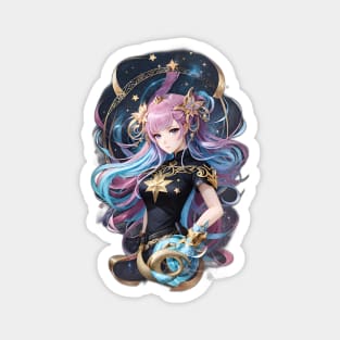 Serpent's Embrace: Enchanting AI Anime Character Art in Ophiuchus Magnet