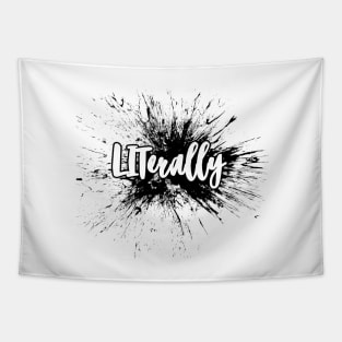 'LITerally' Splat Typography Design Tapestry