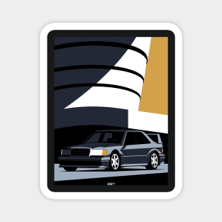 Merc 190E Evo II (Grey) | gift for car owner Magnet