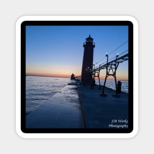 Grand Haven Lighthouse at Sunset Magnet