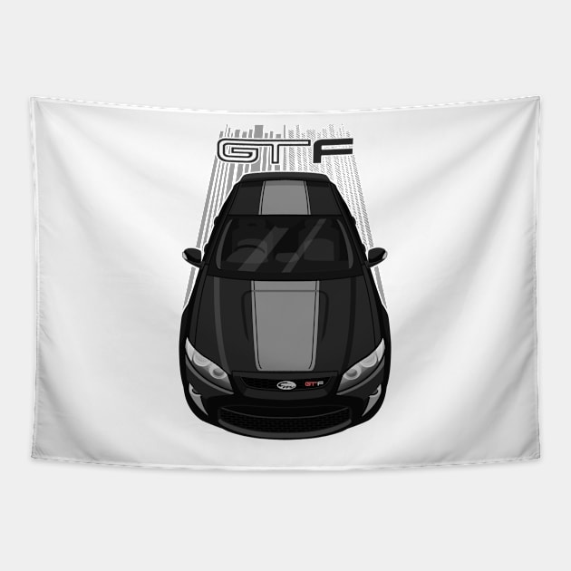 Ford Falcon GT-F 351 - Black - Silver Stripe Tapestry by V8social