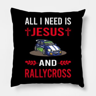 I Need Jesus And Rallycross Pillow