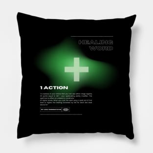 Healing Word Dnd 5e Spells Tarot Card Dungeons and Dragons Gift Pillow