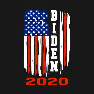 Biden 2020 USA Flag Vertical Patriotic Presidential Election T-Shirt