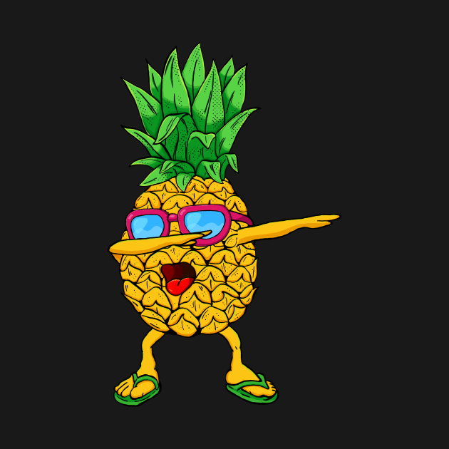 Funny Dance Dabbing Pineapple Glasses Summer Beach by anubis1986