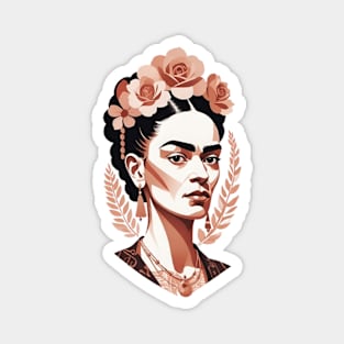 Vibrant Frida: Illustrated Portrait Magnet