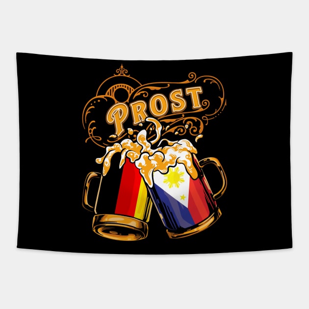 Oktoberfest Wiesn Prost Deutschland - Philippines Tshirt Tapestry by TonTomDesignz