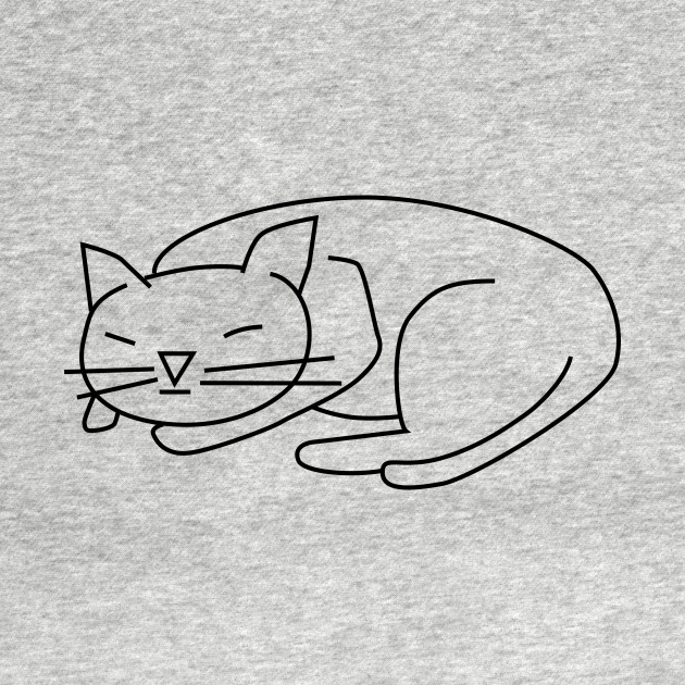 Sleeping Cat Tee Cat Kids Long Sleeve T Shirt Teepublic