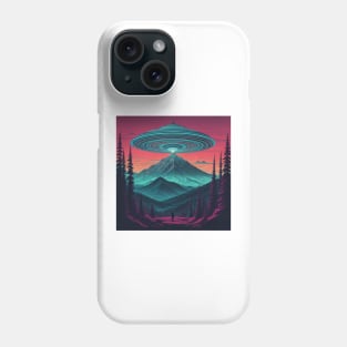 UFO Chronicles Podcast - UFO Glitch Artwork V7 Phone Case