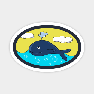 Happy whale Magnet