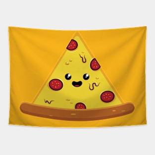 cute pizza flat design Tapestry