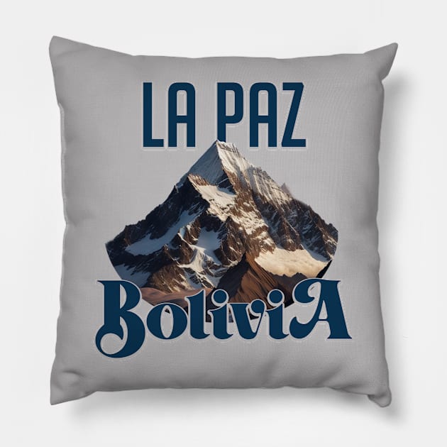 La Paz Bolivia Pillow by CarmenRosso2209